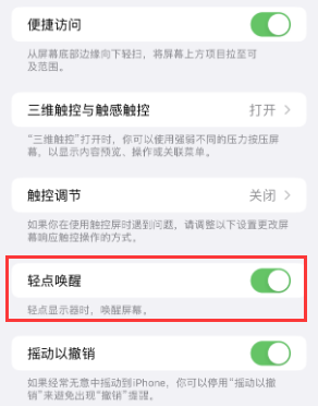 睢阳苹果授权维修站分享iPhone轻点无法唤醒怎么办